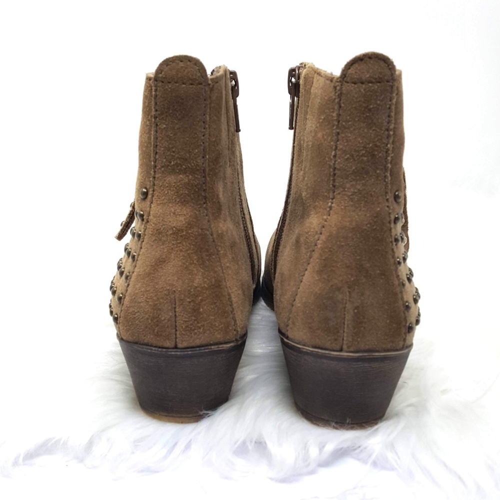 White Mountain Jackie Taupe Suede Stud Booties 6M - Picture 6 of 8